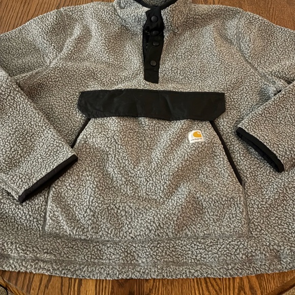 Carhartt Heather Gray Sherpa Pullover - Picture 2 of 5